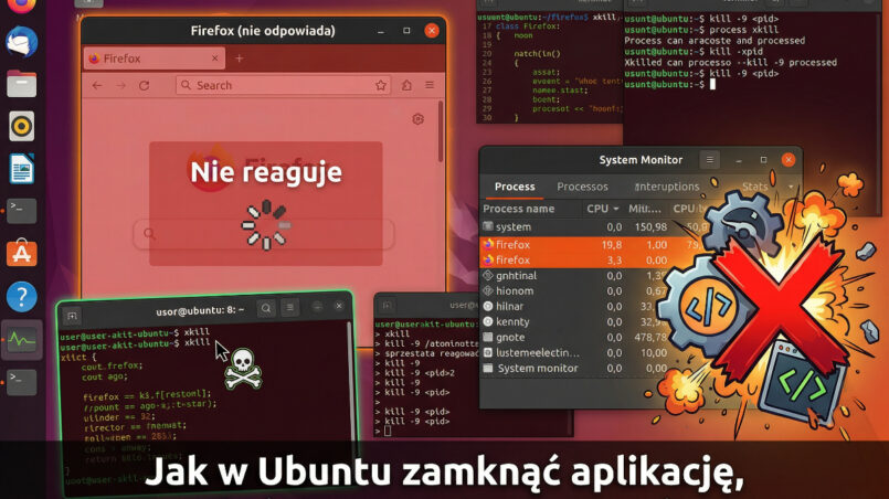 Ubijanie zawieszonych aplikacji na Ubuntu