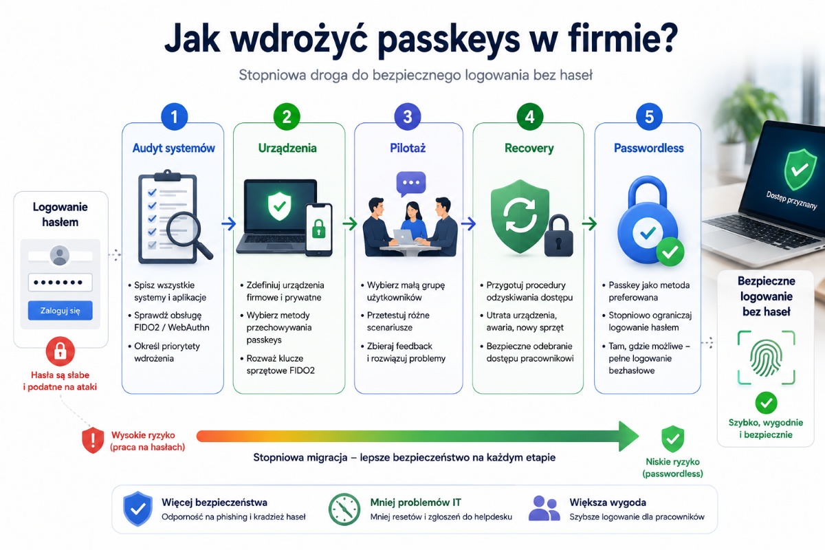 wdrożenie passkeys w firmie